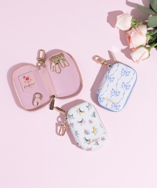 Cath Kidston（キャスキッドソン）の「カウレザーキーケース（キーケース/キーアクセサリー・レディース・サックスブルー/アイボリー/ピンク・FREE）」の5枚目の写真