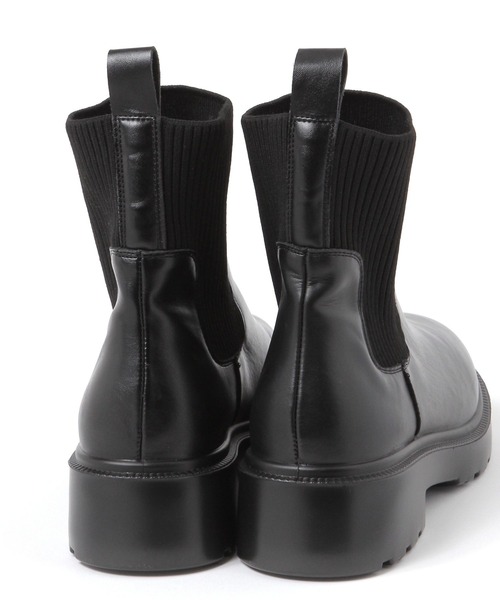 studio CLIP(スタディオクリップ)の「【消臭・抗菌防臭・軽量】厚底ニットブーツ(ブーツ・レディース・ブラック/アイボリー・LARGE/MEDIUM)」の19枚目の写真
