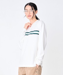 シェア パネルリブライン ロングスリーブ Tシャツ