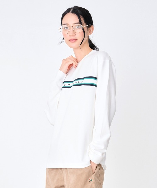Arnold Palmer（アーノルドパーマー）の「シェア パネルリブライン ロングスリーブ Tシャツ（Tシャツ/カットソー・レディース・ブラック/ホワイト/グリーン・XS/S/M/L/LL）」の2枚目の写真
