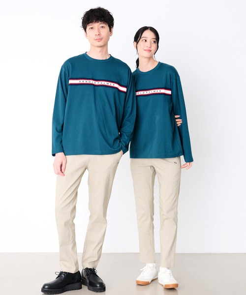 Arnold Palmer（アーノルドパーマー）の「シェア パネルリブライン ロングスリーブ Tシャツ（Tシャツ/カットソー・レディース・ブラック/ホワイト/グリーン・XS/S/M/L/LL）」の9枚目の写真