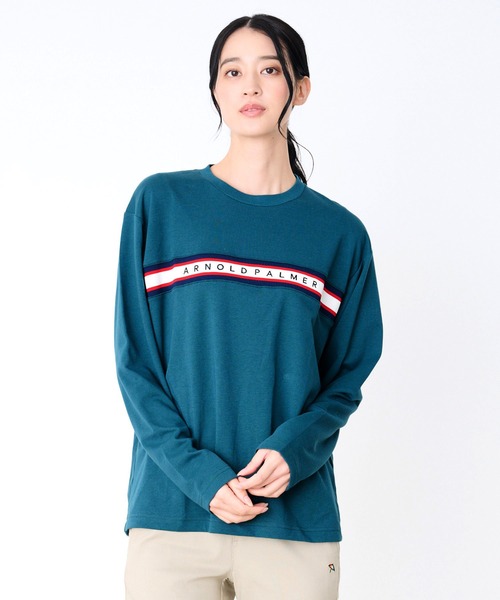 Arnold Palmer（アーノルドパーマー）の「シェア パネルリブライン ロングスリーブ Tシャツ（Tシャツ/カットソー・レディース・ブラック/ホワイト/グリーン・XS/S/M/L/LL）」の20枚目の写真