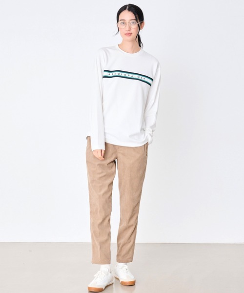 Arnold Palmer（アーノルドパーマー）の「シェア パネルリブライン ロングスリーブ Tシャツ（Tシャツ/カットソー・レディース・ブラック/ホワイト/グリーン・XS/S/M/L/LL）」の11枚目の写真