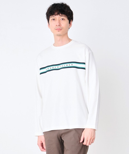 Arnold Palmer（アーノルドパーマー）の「シェア パネルリブライン ロングスリーブ Tシャツ（Tシャツ/カットソー・レディース・ブラック/ホワイト/グリーン・XS/S/M/L/LL）」の12枚目の写真