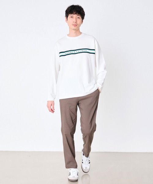 Arnold Palmer（アーノルドパーマー）の「シェア パネルリブライン ロングスリーブ Tシャツ（Tシャツ/カットソー・レディース・ブラック/ホワイト/グリーン・XS/S/M/L/LL）」の14枚目の写真