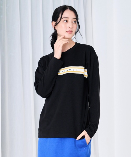 Arnold Palmer（アーノルドパーマー）の「シェア パネルリブライン ロングスリーブ Tシャツ（Tシャツ/カットソー・レディース・ブラック/ホワイト/グリーン・XS/S/M/L/LL）」の16枚目の写真