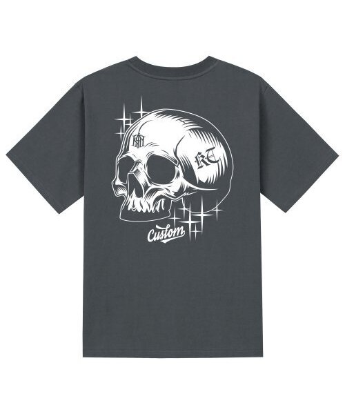 KAN6312(カン6312)の「KTG0190 スカルアート 半袖Tシャツ グレー(Tシャツ/カットソー・メンズ・その他・LARGE/MEDIUM/SMALL/X-LARGE)」の1枚目の写真