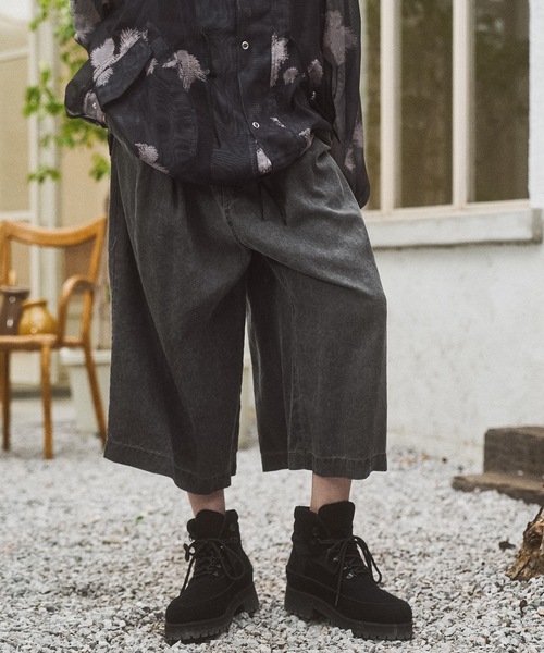 CASPER JOHN(キャスパージョン)の「Lyocell 100 baggy short pants/リヨセル100バギーショートパンツ(その他パンツ・メンズ・グレー/ブラック・X-SMALL/LARGE/MEDIUM/SMALL)」の3枚目の写真