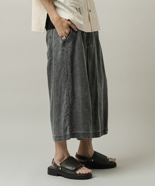 CASPER JOHN(キャスパージョン)の「Lyocell 100 baggy short pants/リヨセル100バギーショートパンツ(その他パンツ・メンズ・グレー/ブラック・X-SMALL/LARGE/MEDIUM/SMALL)」の18枚目の写真