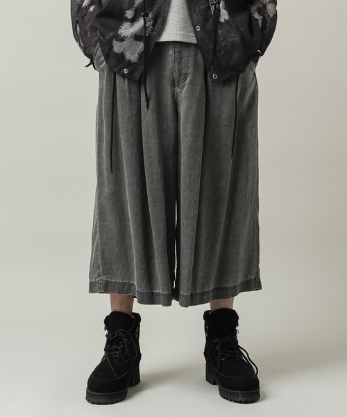 CASPER JOHN(キャスパージョン)の「Lyocell 100 baggy short pants/リヨセル100バギーショートパンツ(その他パンツ・メンズ・グレー/ブラック・X-SMALL/LARGE/MEDIUM/SMALL)」の12枚目の写真