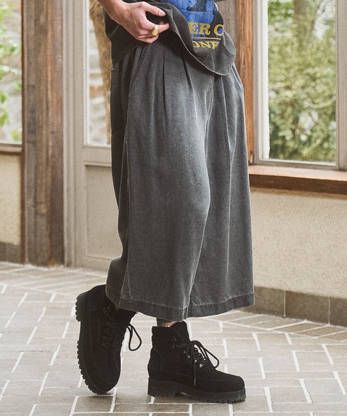 CASPER JOHN(キャスパージョン)の「Lyocell 100 baggy short pants/リヨセル100バギーショートパンツ(その他パンツ・メンズ・グレー/ブラック・X-SMALL/LARGE/MEDIUM/SMALL)」の7枚目の写真