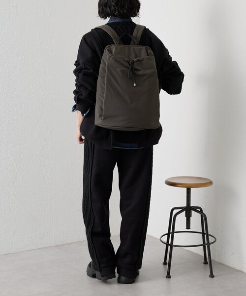 撥水/A4サイズ対応》ドロストリュック（バックパック/リュック）｜ear