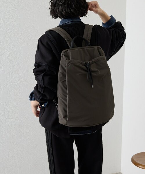 撥水/A4サイズ対応》ドロストリュック（バックパック/リュック）｜ear