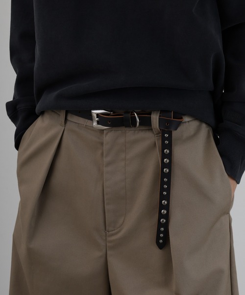 FUNALIVE（ファンアライブ）の「茶芯レザー スタッズナローベルト（ベルト・メンズ・ブラック・FREE）」の11枚目の写真