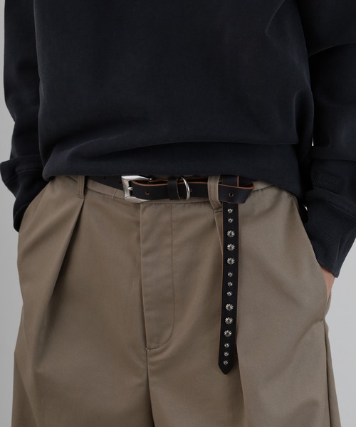 FUNALIVE（ファンアライブ）の「茶芯レザー スタッズナローベルト（ベルト・メンズ・ブラック・FREE）」の12枚目の写真