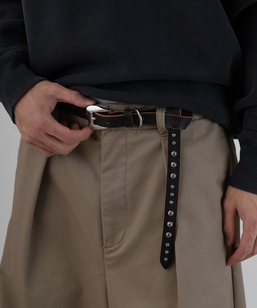 FUNALIVE（ファンアライブ）の「茶芯レザー スタッズナローベルト（ベルト・メンズ・ブラック・FREE）」の13枚目の写真