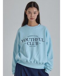 ウィメンズユースフルスウェットシャツ-スカイブルー