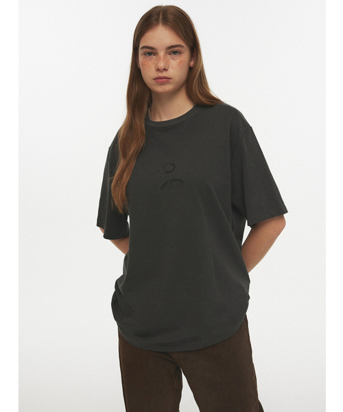 RMRN(アルエームアルエヌ)の「BICYLE PIGMENT T-SHIRT(Tシャツ/カットソー・レディース・ネイビー/チャコール・FREE)」の3枚目の写真