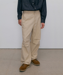Washed heavy chino pants (beige)