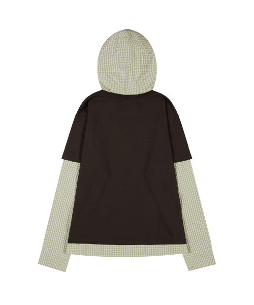 kaifai(カイファイ)の「チェックレイヤードロングスリーブ(ブラウン)K25ZB165(Tシャツ/カットソー・レディース・その他・MEDIUM/LARGE)」の2枚目の写真
