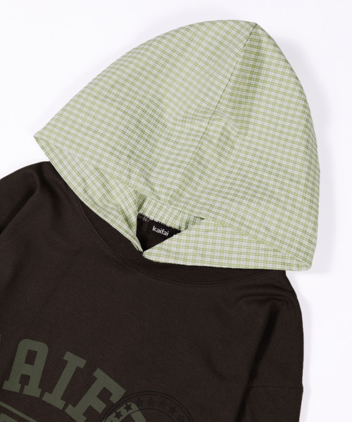 kaifai(カイファイ)の「チェックレイヤードロングスリーブ(ブラウン)K25ZB165(Tシャツ/カットソー・レディース・その他・MEDIUM/LARGE)」の4枚目の写真