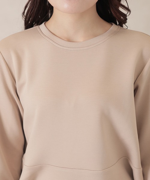 DAYRA(デイラ)の「ソリッドカラー ペプラム 長袖 フレア プルオーバー(Tシャツ/カットソー・レディース・グレー/ブラック/ベージュ/グリーン・S/FREE)」の19枚目の写真