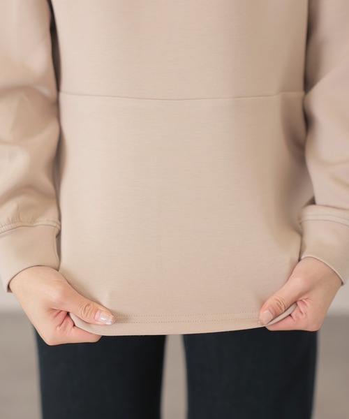 DAYRA(デイラ)の「ソリッドカラー ペプラム 長袖 フレア プルオーバー(Tシャツ/カットソー・レディース・グレー/ブラック/ベージュ/グリーン・S/FREE)」の12枚目の写真