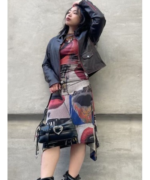 Desigual(デシグアル)の「アートコラージュ ニットワンピース(ワンピース・レディース・ブラック・M/XL/XS/S/L)」の1枚目の写真