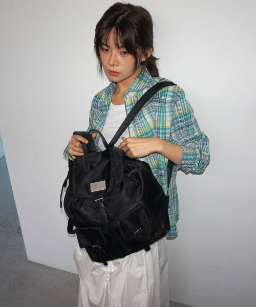 Salad bowls（サラダボール）の「SYMBOL NYLON BACKPACK [BLACK]（バックパック/リュック・レディース・ブラック・FREE）」の4枚目の写真