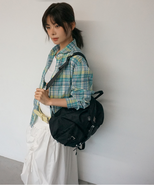 Salad bowls（サラダボール）の「SYMBOL NYLON BACKPACK [BLACK]（バックパック/リュック・レディース・ブラック・FREE）」の5枚目の写真
