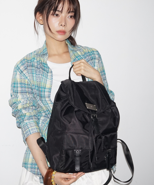 Salad bowls（サラダボール）の「SYMBOL NYLON BACKPACK [BLACK]（バックパック/リュック・レディース・ブラック・FREE）」の6枚目の写真