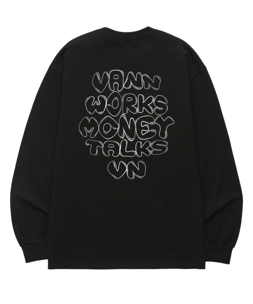 VANNWORKS(バンワークス)の「MONEY TALKS ロングスリーブ (VLS0122) ブラック(Tシャツ/カットソー・レディース・その他・SMALL/MEDIUM/LARGE/X-LARGE/XX-LARGE)」の3枚目の写真