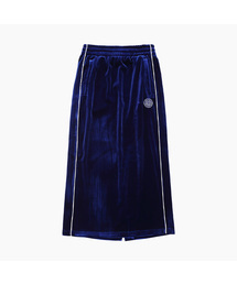 MENASOO（ミナス）の「VELVET TRACK LONG SKIRT_NAVY（スカート）」