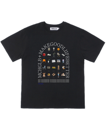 MATCHGLOBE（マッチグローブ）の「デイリーフェイバリットオーバーサイズTシャツ（ブラック）（Tシャツ/カットソー）」