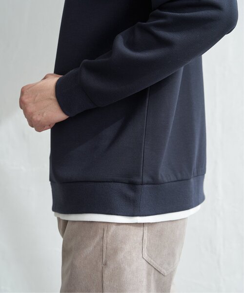 ikka(イッカ)の「GOKU楽リップルダンボールクルーネック(スウェット・メンズ・ベージュ/ネイビー/カーキ/サックスブルー・M/L/XL/S)」の15枚目の写真