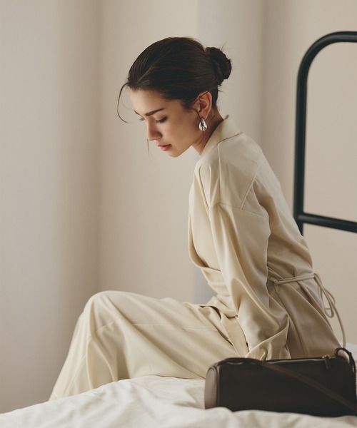 KINO THE KEI(キノザケイ)の「DAILY&LOUNGEWEAR パイピング シャツ ジャケット KINO THE KEI(その他アウター・レディース・ネイビー/ブラウン/アイボリー・フリー)」の9枚目の写真