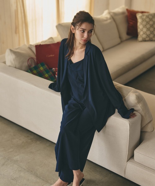 KINO THE KEI(キノザケイ)の「DAILY&LOUNGEWEAR パイピング シャツ ジャケット KINO THE KEI(その他アウター・レディース・ネイビー/ブラウン/アイボリー・フリー)」の11枚目の写真