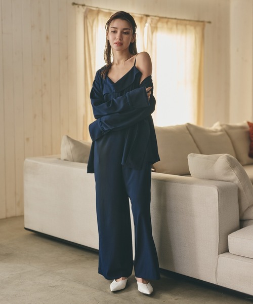 KINO THE KEI(キノザケイ)の「DAILY&LOUNGEWEAR パイピング シャツ ジャケット KINO THE KEI(その他アウター・レディース・ネイビー/ブラウン/アイボリー・フリー)」の13枚目の写真