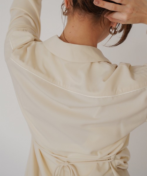 KINO THE KEI(キノザケイ)の「DAILY&LOUNGEWEAR パイピング シャツ ジャケット KINO THE KEI(その他アウター・レディース・ネイビー/ブラウン/アイボリー・フリー)」の22枚目の写真