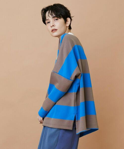 FRAPBOIS(フラボア)の「クルーボーダー カットソー(Tシャツ/カットソー・レディース・ブラック/ブルー・1/2)」の12枚目の写真