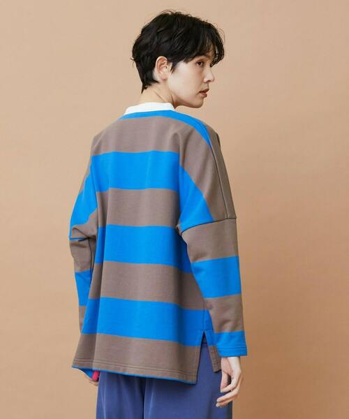 FRAPBOIS(フラボア)の「クルーボーダー カットソー(Tシャツ/カットソー・レディース・ブラック/ブルー・1/2)」の13枚目の写真