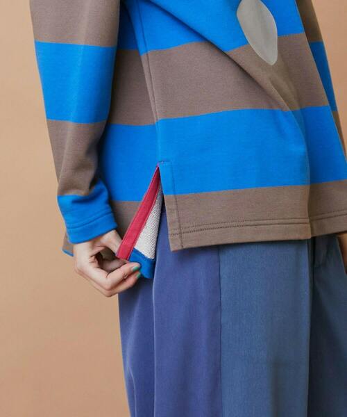 FRAPBOIS(フラボア)の「クルーボーダー カットソー(Tシャツ/カットソー・レディース・ブラック/ブルー・1/2)」の14枚目の写真