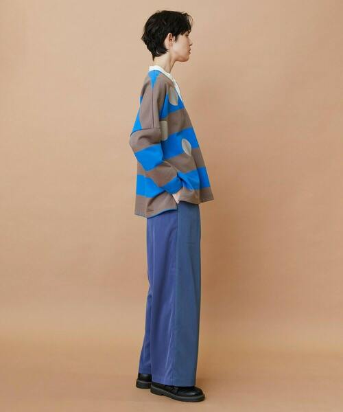 FRAPBOIS(フラボア)の「クルーボーダー カットソー(Tシャツ/カットソー・レディース・ブラック/ブルー・1/2)」の18枚目の写真