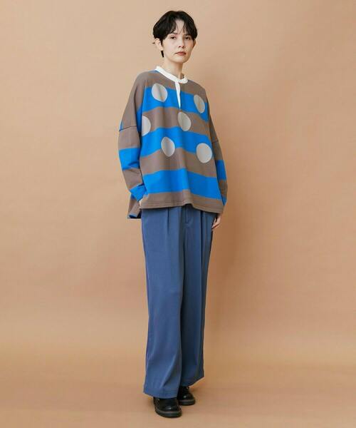 FRAPBOIS(フラボア)の「クルーボーダー カットソー(Tシャツ/カットソー・レディース・ブラック/ブルー・1/2)」の19枚目の写真