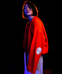 [UNISEX] Oversized Heat Technical Pullover (Orange)