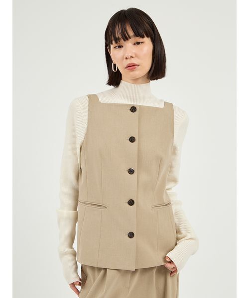 emmi(エミ)の「【セットアップ対応】ジレトップス(Tシャツ/カットソー・レディース・イエロー/オリーブ/グレー・0/1)」の9枚目の写真