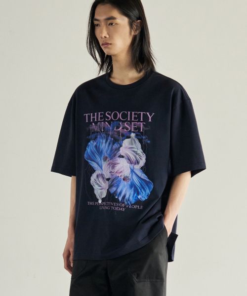 ROTEMBER（ローテンバー）の「スチールライフフラワーハーフTシャツ[NAVY]（Tシャツ/カットソー・メンズ・その他・LARGE/X-LARGE）」の2枚目の写真