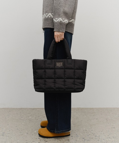 MARITHE + FRANCOIS GIRBAUD(マリテフランソワジルボー)の「CLASSIC LOGO PADDING TOTE BAG(ハンドバッグ・レディース・アイボリー/ベビーピンク/Black・フリー)」の3枚目の写真