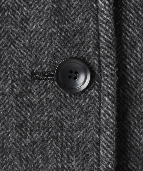 JOURNAL STANDARD(ジャーナルスタンダード)の「MANTECO ヘリンボン フレアバルカラーコート(ステンカラーコート・レディース・ベージュ/グレー・FREE)」の6枚目の写真