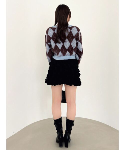 dazzlin（ダズリン）の「シュリンクミニスカート（スカート・レディース・オフホワイト/ブラック・MEDIUM/SMALL）」の21枚目の写真